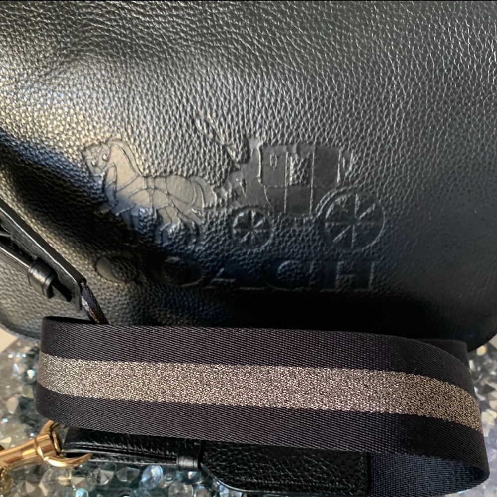Coach Black Pebbled Leather Crossbody Bag - Picture 4 of 12